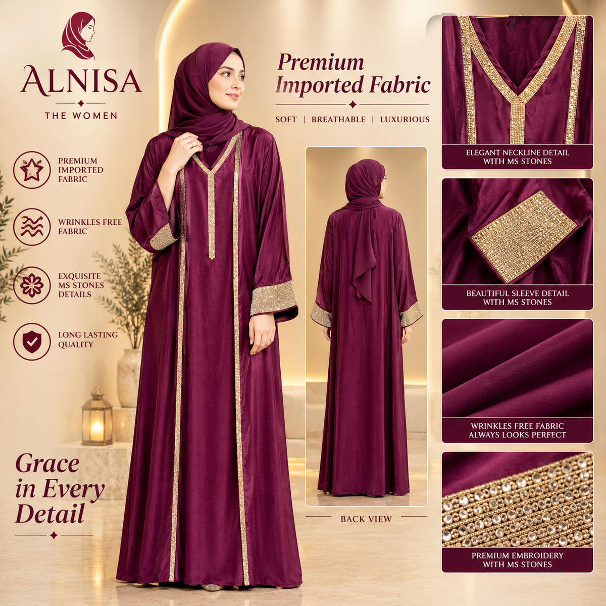 Premium Shrug Abaya
