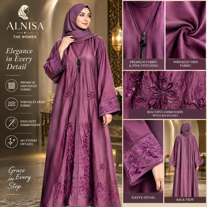 Premium Coat Embroidery Abaya